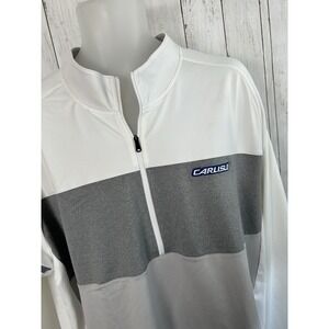 Men's Adidas Aeroready Quarter Zip Pullover NWT Size 2XL White Gray